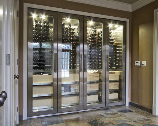 Modern Stainless Wine Cellar Cabinet